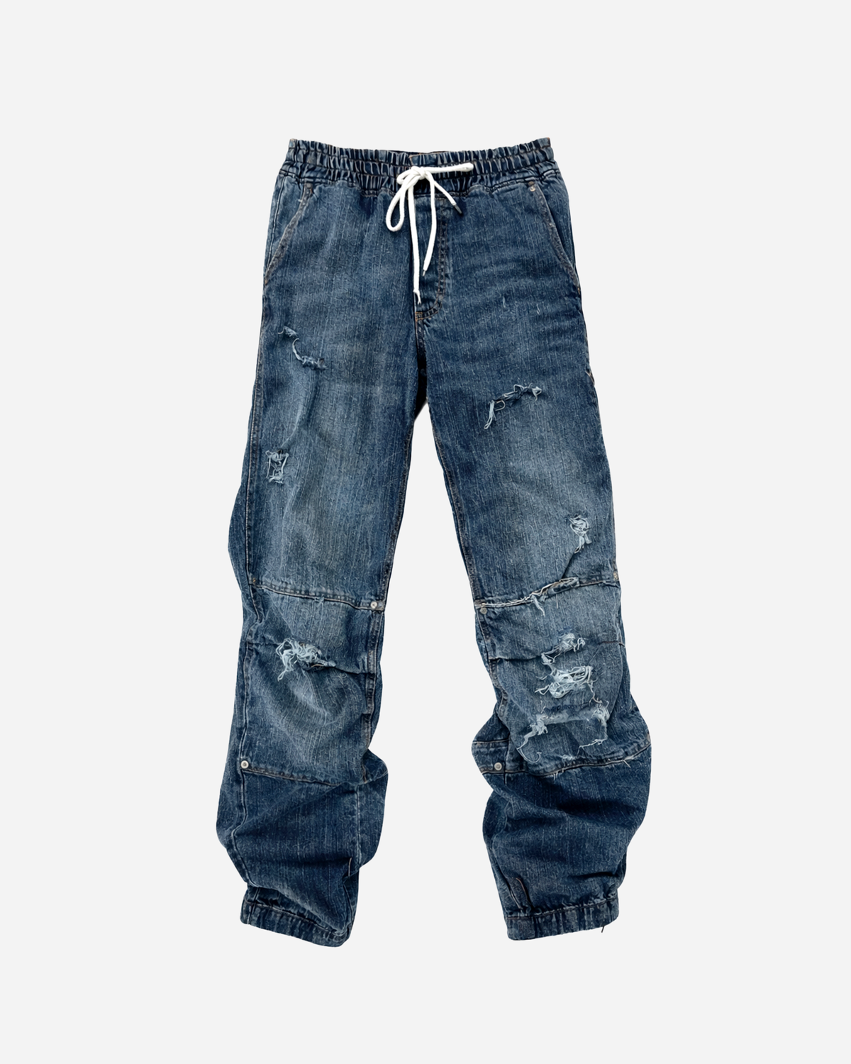 001. MILITIA DISTRESSED DENIM FATIGUE – meadowslosangeles